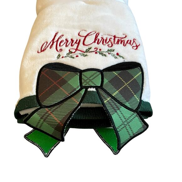 Rachel Zoe CHRISTMAS Plaid Bow Hand Towels Set of 2 Holiday Tartan New - Picture 6 of 10